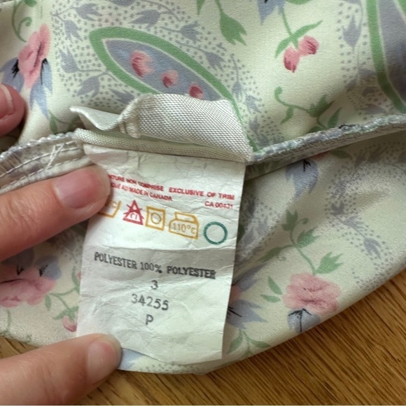 VINTAGE CLAUDEL FLORAL PASTEL PRINTED ROBE - S - Picture 11 of 11